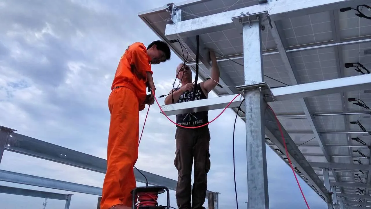 sitio de instalación del sistema de energía solar