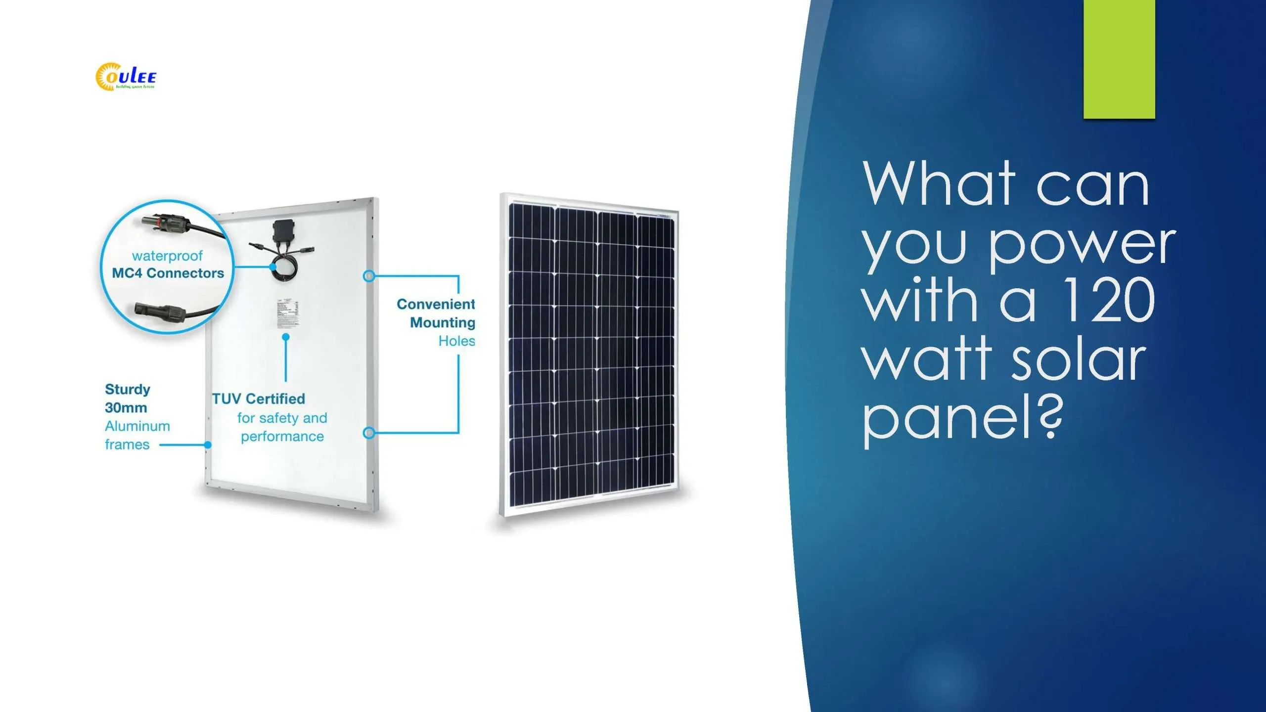 Panel solar de 120 W y 12 V