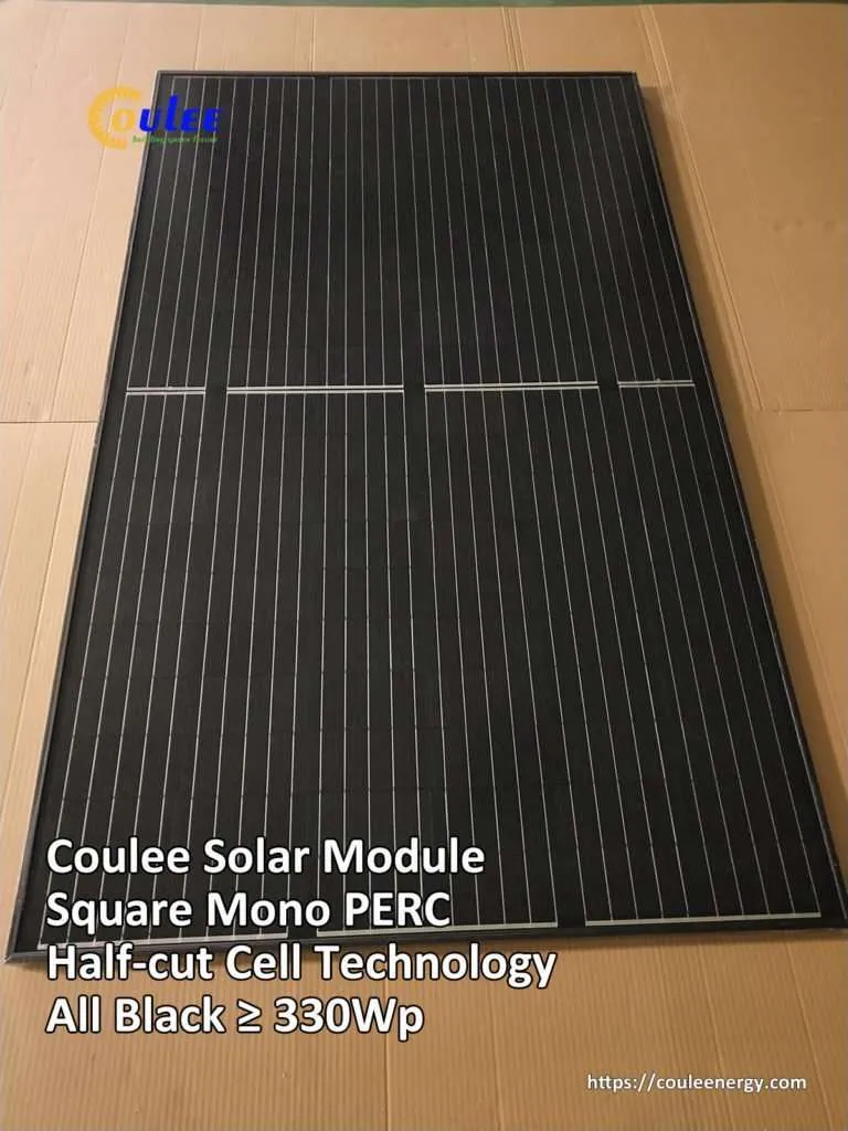 Módulo negro, paneles solares totalmente negros