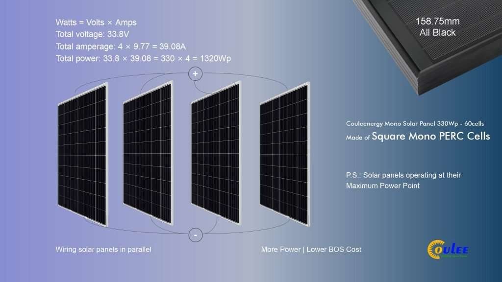 paneles solares en paralelo