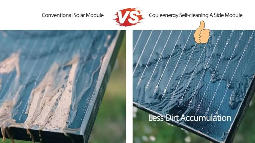 meilleurs panneaux solaires autonettoyants côté A