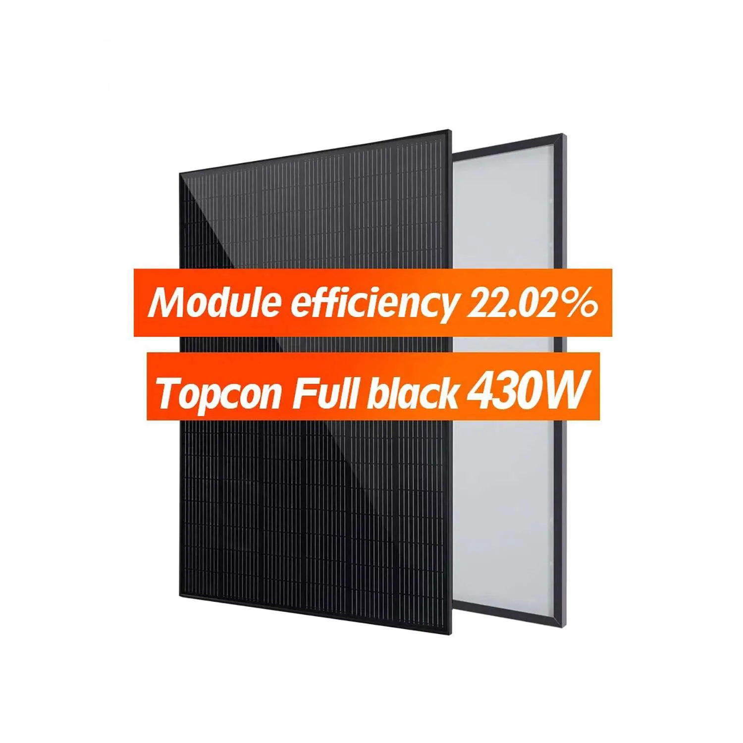 Paneles solares TOPCon de 430 W que maximizan la producción de energía solar