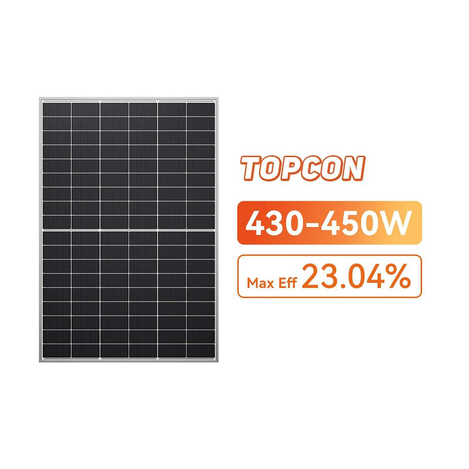 Panel solar de 450 W con pasivación de óxido de túnel.