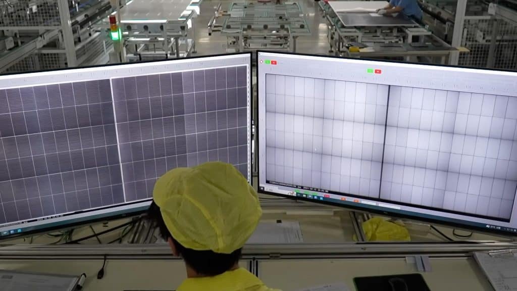 EL testing as a final quality check in solar panel manufacturing