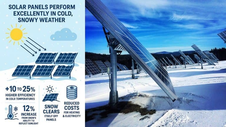 أداء الألواح الشمسية في الطقس البارد، وإظهار قدرتها على العمل في درجات الحرارة المتجمدة