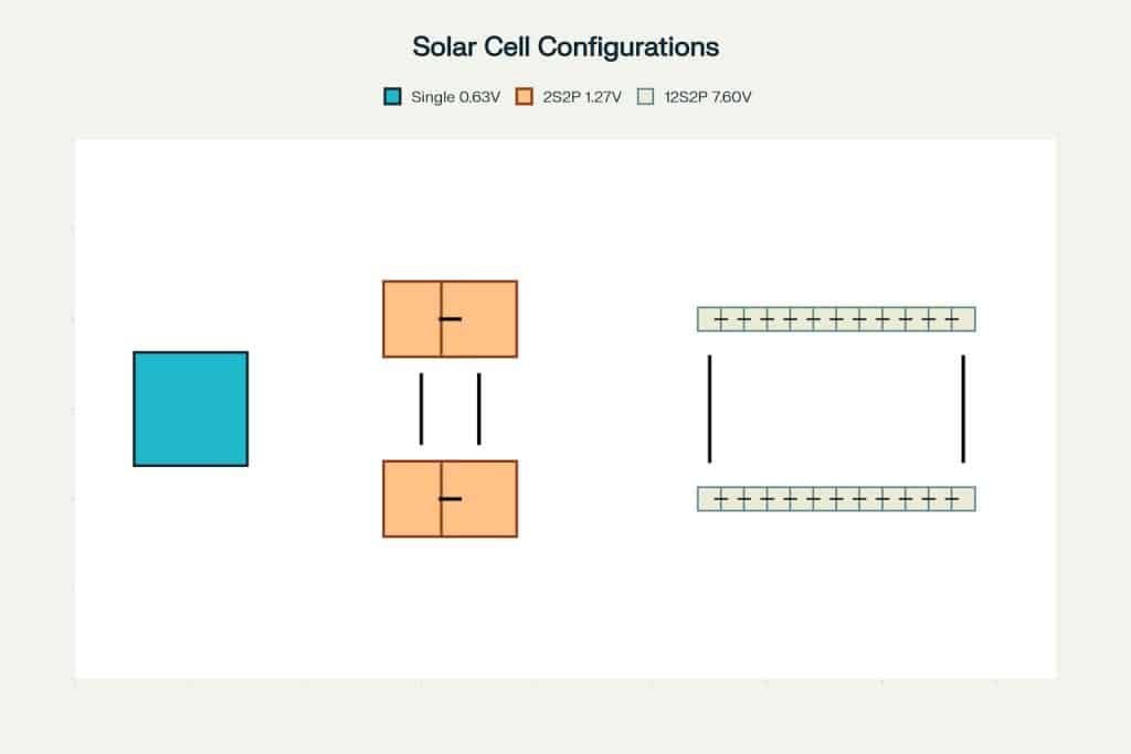 Solar Cell Connection Patterns for Different Voltage and Current Outputs