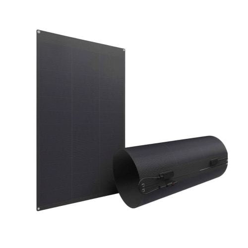 115W Semi-Flexible Solar Panel for Curved Surface Application All Black Design