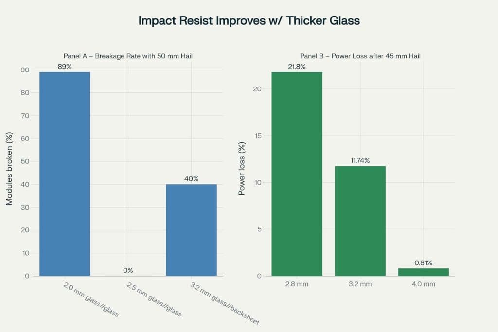 يزيد الزجاج الأكثر سمكًا من فرص البقاء على قيد الحياة ويحافظ على الطاقة في ظل اصطدامات حبات البرد الكبيرة