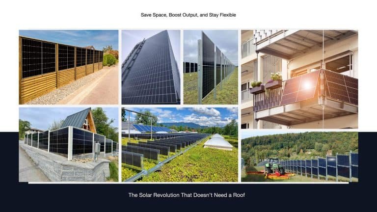 Panneaux solaires verticaux : une installation solaire intelligente sans toit
