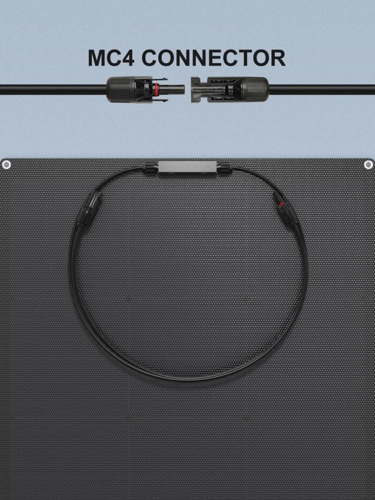Couleenergy CLM-115M-33 panel with MC4 connectors and waterproof junction box