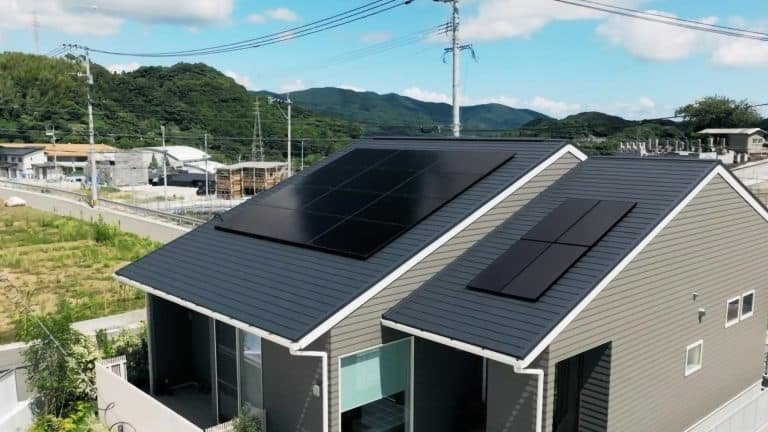 Aesthetic All-Black Solar Panels with BC Technology Installed on Rooftops