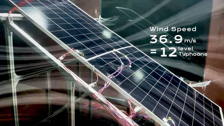 36.9m/s Wind Resistance: Solar Panel Performance Test