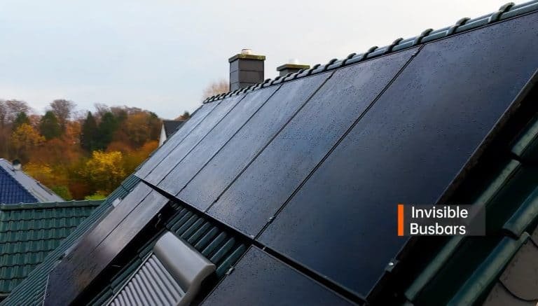 High-efficiency Full Black All Back Contact Solar Modules Installed on Rooftops Invisible Busbar Brings Aesthetic Look