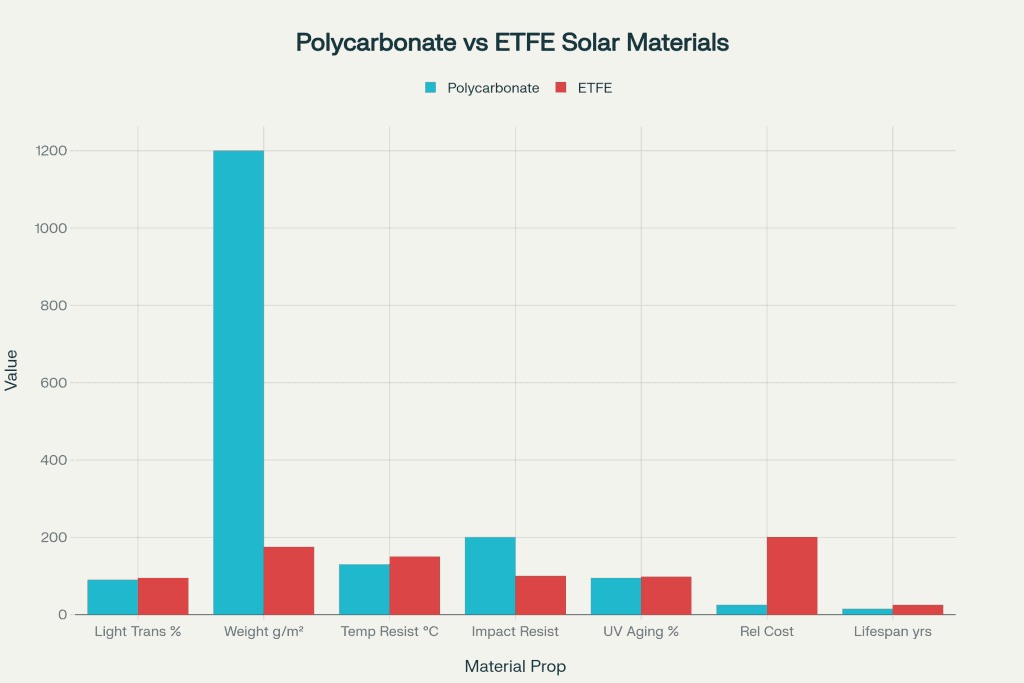 Comprehensive Comparison- Polycarbonate vs ETFE Solar Panel Covers Performance Metrics
