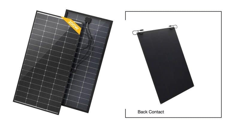 TOPCon vs Back Contact 200W Solar Panels