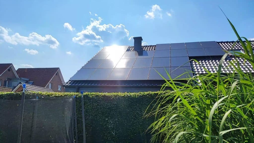 Reflectivity of standard solar panels on rooftops