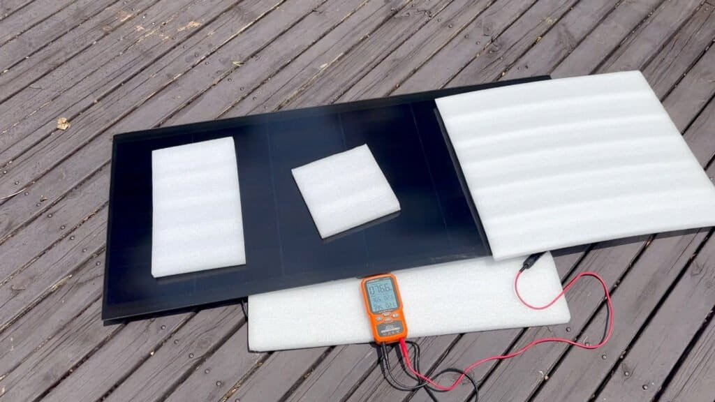 shade tolerance testing in real environment for a customized 120w all black abc solar panel